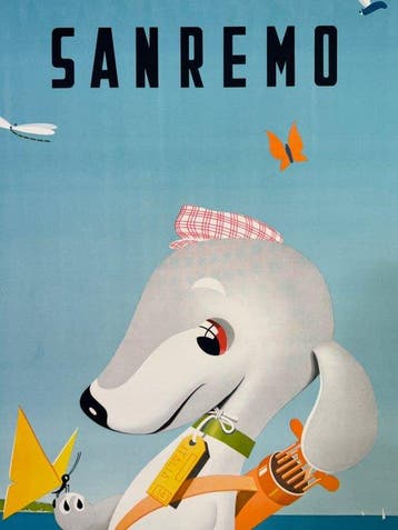 De Carli - Sanremo, Italia (Golf) | Manifesto Turistico, Antiek en Kunst