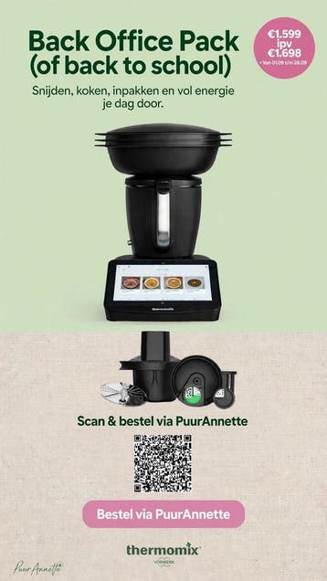 Thermomix TM7 | Back to Office Pack | Nodig je vrienden uit!, Verzenden, Nieuw, 3 snelheden of meer, 2 tot 3 liter