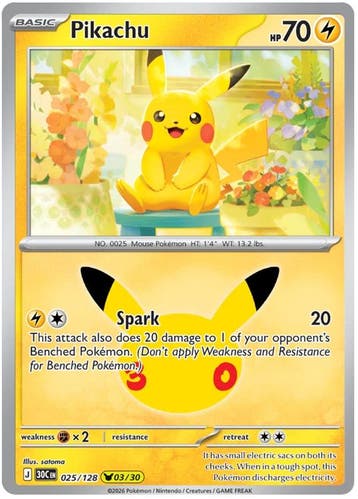 Pikachu (30C 025), Ophalen of Verzenden, Nieuw