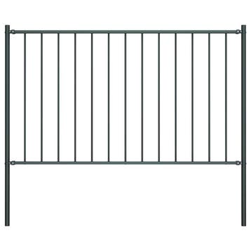 vidaXL Schuttingpaneel Woerden met stalen palen 1,7x0,75 m, Verzenden, Nieuw, IJzer