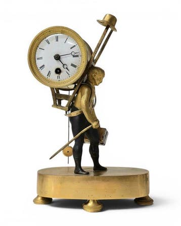 Figurale pendule - Brons, Messing - 1800-1850, Antiek en Kunst, Antiek | Klokken