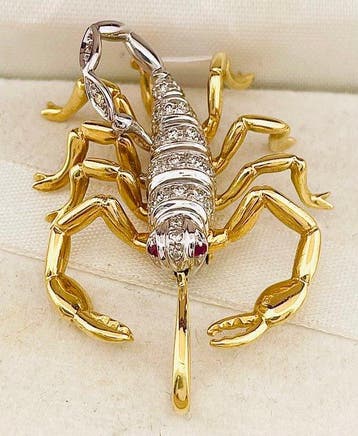 Sieraden appliqué - 18 karaat Geel goud, Witgoud Diamant