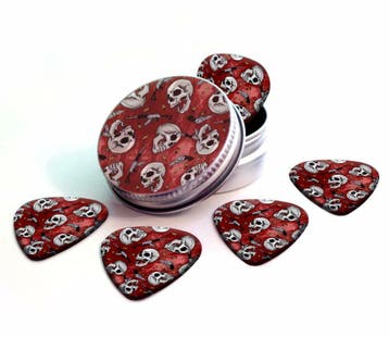 Blikje + plectrums met afbeelding van een doodshoofd, Ophalen of Verzenden, Nieuw