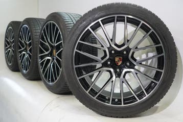 Porsche Cayenne E3 21 inch velgen Continental Winterbanden O, Gebruikt, Velg(en), 21 inch, Winterbanden
