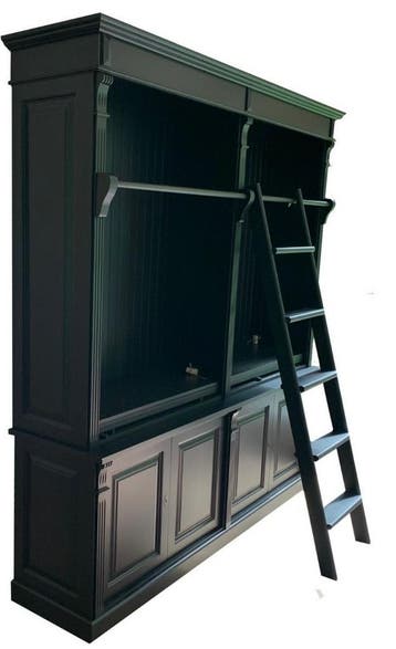 Boekenkast zwart – zwart 60704 Toulouse 220 x 240cm, Ophalen of Verzenden, Nieuw