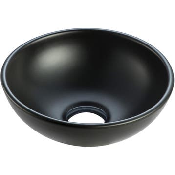 Wiesbaden Kimo Waskom Rond - 28x10cm - Keramiek - Mat Zwart, Ophalen of Verzenden, Nieuw
