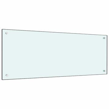 vidaXL Spatscherm keuken 100x40 cm gehard glas melkwit, Verzenden, Nieuw