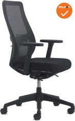 Torino Bureaustoel - NIEUW - Zwarte stoffering - Netweave..., Werkplek, Ophalen of Verzenden, Nieuw zonder verpakking, Stoel