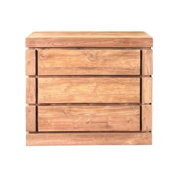 Modern dressoir met laden gerecycled teak -  100 cmDressoirs, Huis en Inrichting, Kasten | Dressoirs, Ophalen of Verzenden, Nieuw