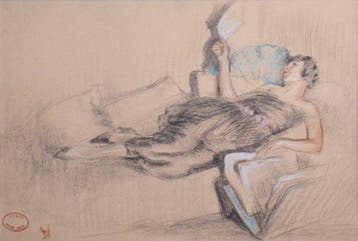 William Albert Ablett (1877-1937.) - La rêveuse., Antiek en Kunst