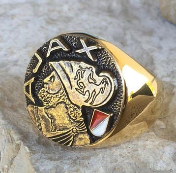 AJS Massieve Ring Griekse God Held Trojaanse Oorlog Ajax