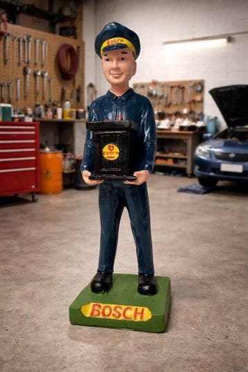 Beeld, The workman (Bosch) with battery - 41 cm - polyresin