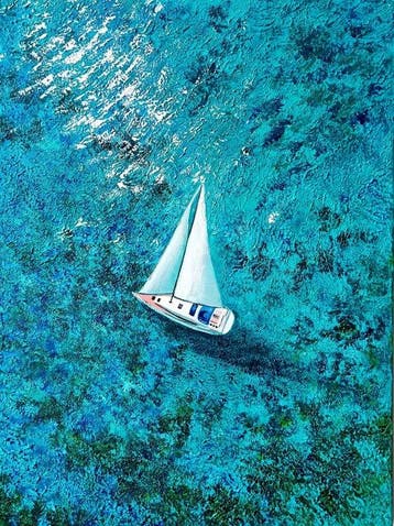Jasmin Navoyan - SAILING INTO SILENCE. Sailboat, SEA serie