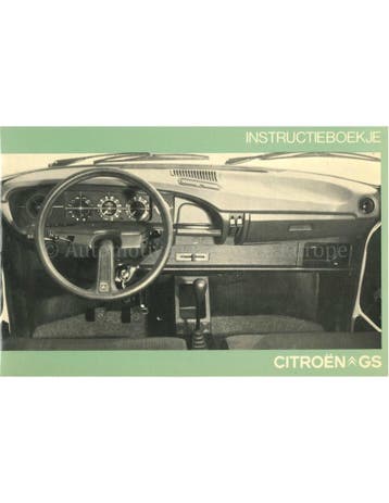 1976 CITROEN GS INSTRUCTIEBOEKJE NEDERLANDS