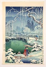 Woodblock Print Harunoyuki   () (Snowfall in early