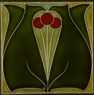 Jugendstil Tegel - Wessels Wandplattenfabrik - Art Nouveau