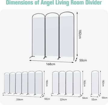 2dekans | Angel Living Kamerscherm - 3 Panelen - 168 x 182, Ophalen of Verzenden, Zo goed als nieuw