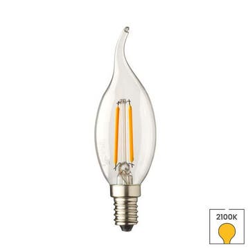E14 LED lamp| Kaarslamp | 0.6 watt | 2100K extra warm wit, Verzenden, Nieuw, E14 (klein), Led-lamp