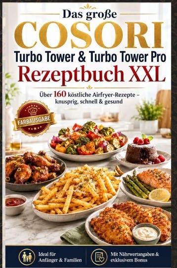 Das Große Cosori Turbo Tower & Turbo Tower Pro Rezeptbuch Xx, Ophalen of Verzenden, Nieuw, Maja AirfryerLecker