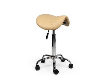 Zadelkruk Beige - Standaard Zithoogte, In hoogte verstelbaar, Nieuw, Kunststof