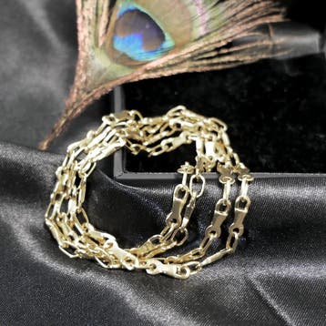 Gouden fantasieschakel ketting, Ophalen of Verzenden, Gebruikt, Overige kleuren, Goud