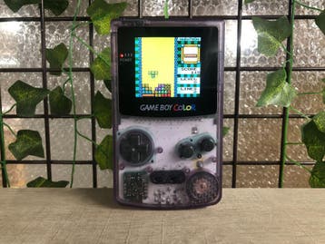 Gameboy Color IPS Backlight Transparent Purple Edition, Ophalen of Verzenden, Zo goed als nieuw