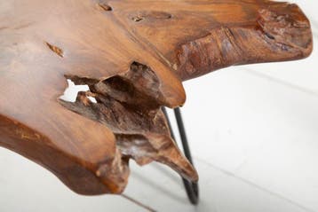 Massieve salontafel WILD 100cm teak massief houten, Huis en Inrichting, Tafels | Salontafels, Ophalen of Verzenden, Nieuw