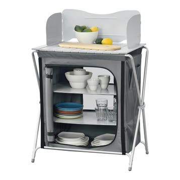 Campingkast opvouwbaar 109,5x70x52 cm donkergrijs, Caravans en Kamperen, Verzenden, Nieuw