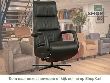 Leren sta-op-stoel Calm - Massif Nero (zwart) - extra large, Bohemian, Industrieel, Modern, Scandinavisch, Nieuw, Ophalen of Verzenden