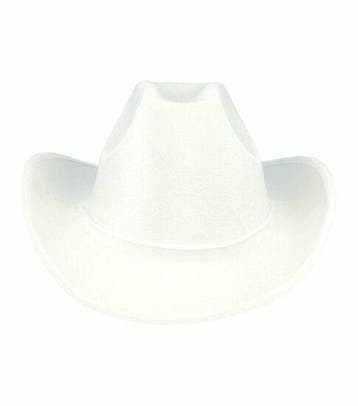 Cowboyhoed - Western Hoed - Velvet - One Size - Wit, Kleding | Dames, Hoeden en Petten, Nieuw