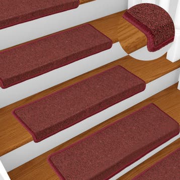 vidaXL Trapmatten 15 st 65x21x4 cm Bordeaux Rechthoekige, Verzenden, Nieuw