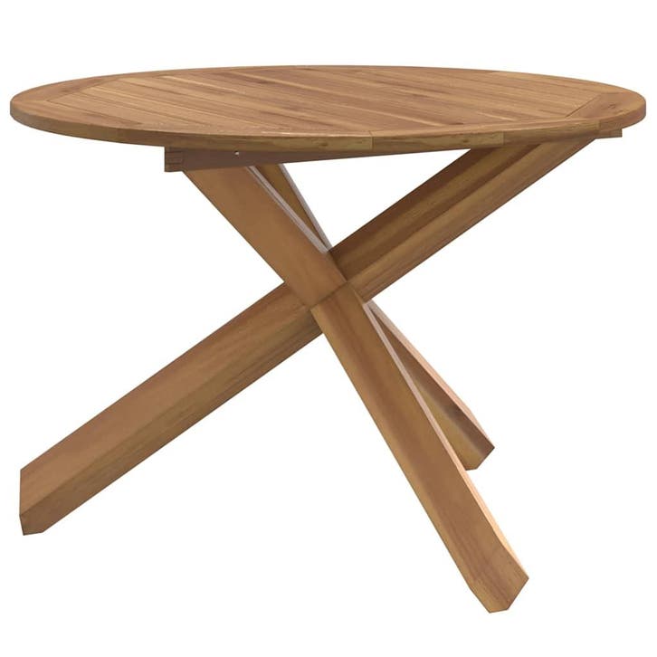vidaXL Tuintafel Ø109x74 cm massief teakhout, Tuin en Terras, Tuintafels, Nieuw, Teakhout, Verzenden
