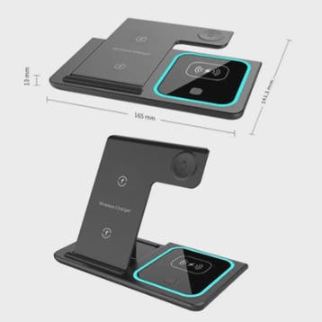 3-in-1 Draadloze Oplaadstandaard voor iPhone, Apple Watch &, Verzenden, Nieuw