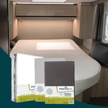 Textielpakket Queensbed/Eilandbed - 1 molton met 2 jersey, Huis en Inrichting, Verzenden, Nieuw, Wit