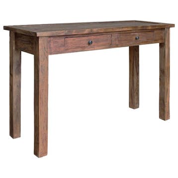 vidaXL Wandtafel 123x42x75 cm massief mahoniehout, Huis en Inrichting, Tafels | Bijzettafels, Verzenden, Nieuw, 60 cm of meer