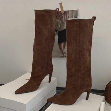 Chique Dames Hoge Laarzen met Puntige Neus en Lage Naaldhak, Kleding | Dames, Verzenden, Nieuw