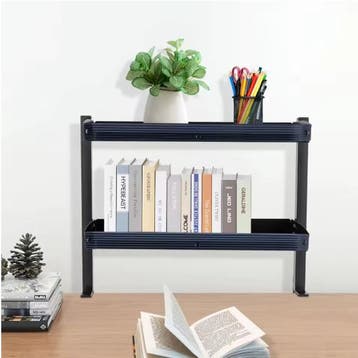 Bureau-opbergrek met klem, 2 niveaus staal, Verzenden, Nieuw