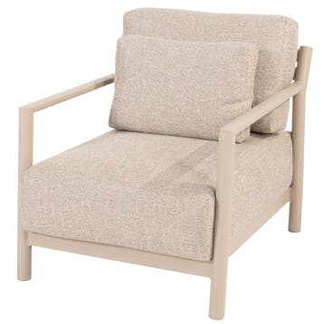 Mykonos lounge tuinstoel latte 4 Seasons Outdoor, Ophalen of Verzenden, Nieuw, Aluminium