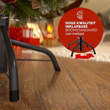2dekans | Casaria Kerstboom 180cm PVC – Sneeuw Effect, Ophalen of Verzenden, Zo goed als nieuw