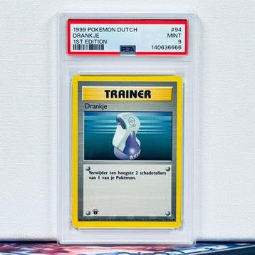 Pokémon Graded card - DRANKJE #94 1ST EDITION - Pokémon -, Hobby en Vrije tijd, Verzamelkaartspellen | Pokémon, Nieuw