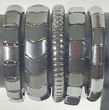 5 hematiet armbanden - Geeststeen: stabiliseert de mentale