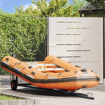 vidaXL Boottrailer Zilver 302 x 107 x 42 cm Staal, Verzenden, Nieuw