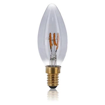 LED FILAMENT | E14 | KAARS | DIMBAAR | SMOKY | 2W, Ophalen of Verzenden, Nieuw