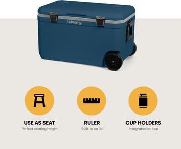 Steamy Cool 52 Roller - Koelbox op Wielen - 52 Liter - Blauw, Verzenden, Nieuw