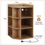 LIVSK Hoekplank met Oplaadstation - 3 Niveaus - 9 Vakken - 2, Boeken, Verzenden, Nieuw