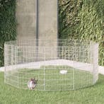 vidaXL Dierenverblijf 12 panelen 54x80 cm gegalvaniseerd, Verzenden, Nieuw