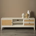 *WOONWINKEL* Tower Living Vincenza Webbing Tv-meubel White W, Verzenden, Nieuw