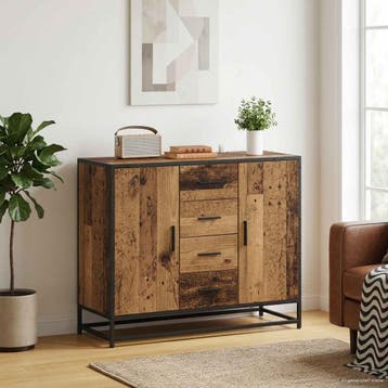 vidaXL Dressoir Oud hout 92 x 35 x 76 cm Bewerkt hout, Verzenden, Nieuw, Overige houtsoorten, Minder dan 50 cm