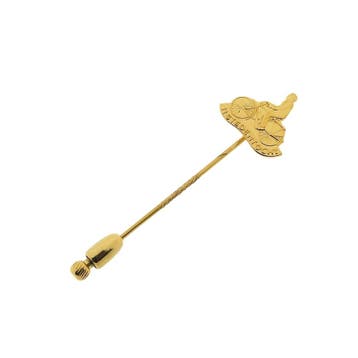 Gouden reversspeld, dasspeld van de Elfstedentocht, Ophalen of Verzenden, Gebruikt, Goud, Goud