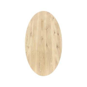Eiken tafelblad ovaal - 4cm dik eiken, Huis en Inrichting, Tafels | Eettafels, Verzenden, Nieuw